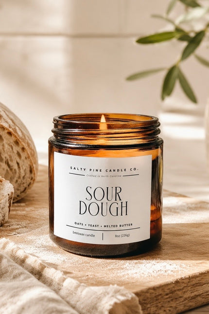 Sourdough Bread Beeswax Candle