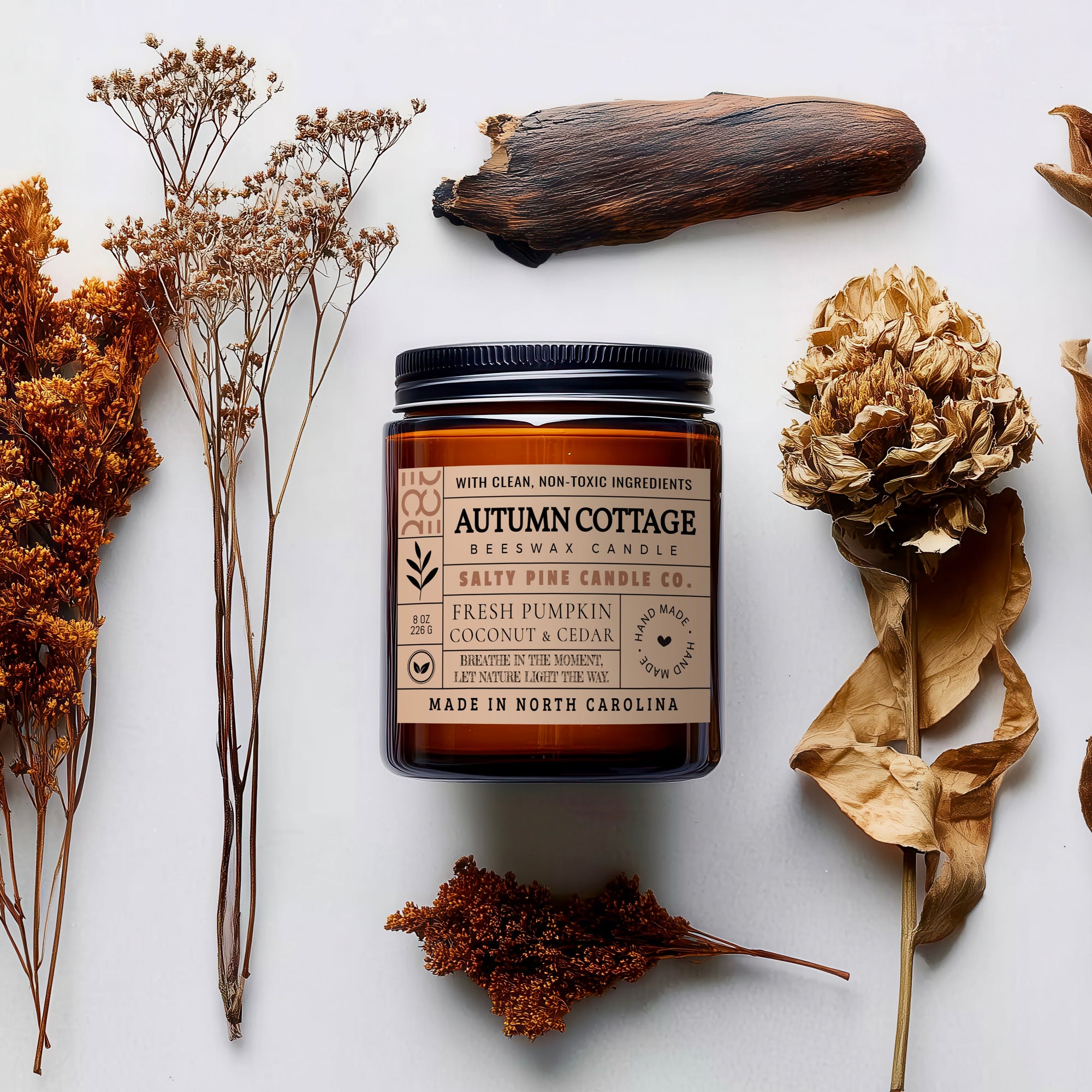 Autumn Cottage Fall Beeswax Candle