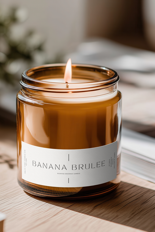 Banana Brulee Beeswax Candle