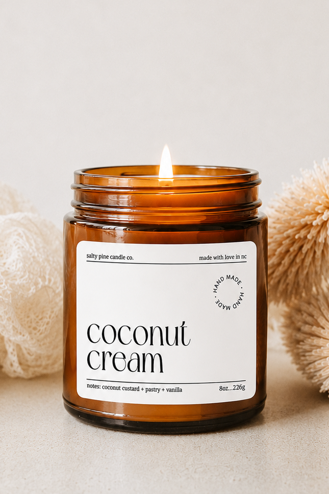 Coconut Cream Beeswax Candle