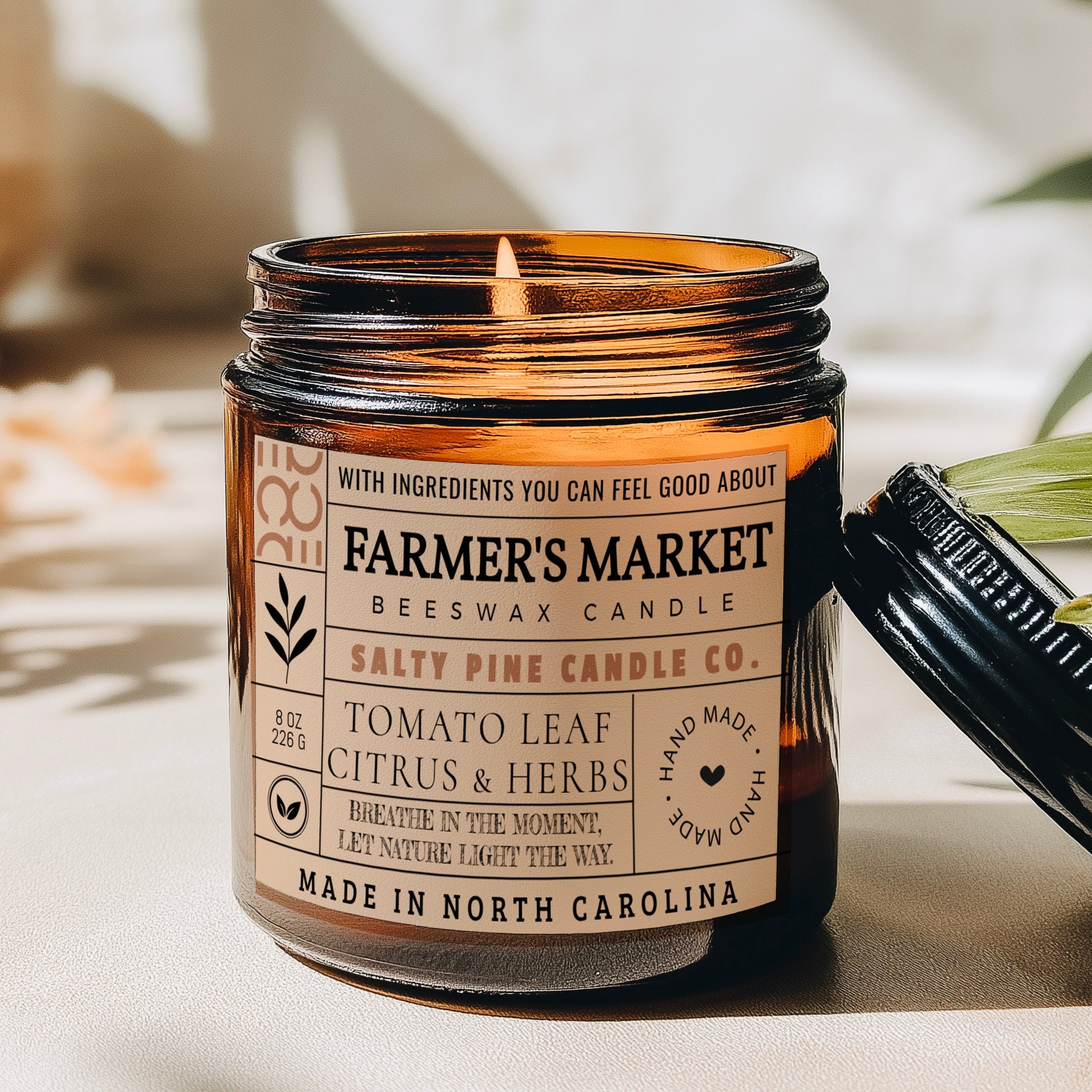 Farmer's Market Beeswax Candle