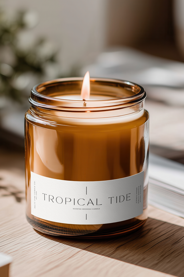 Tropical Tide Beeswax Candle