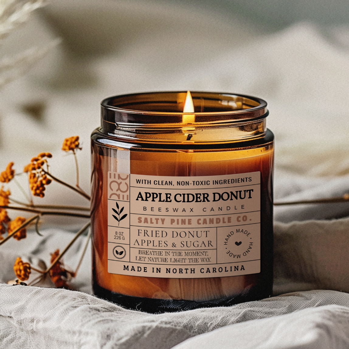 Apple Cider Donut Fall Beeswax Candle