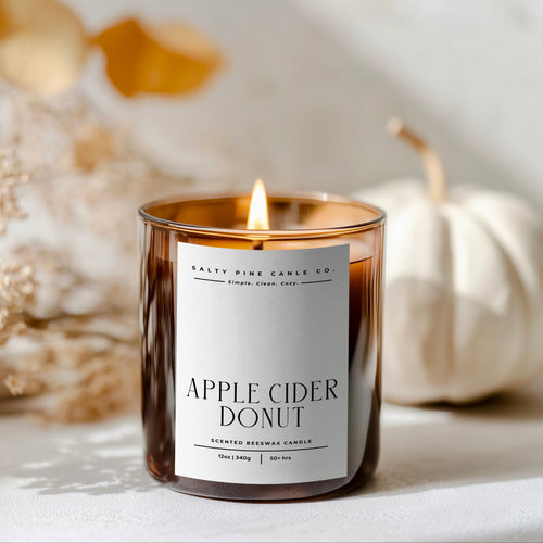 Apple Cider Donut 12oz Fall Beeswax Candle