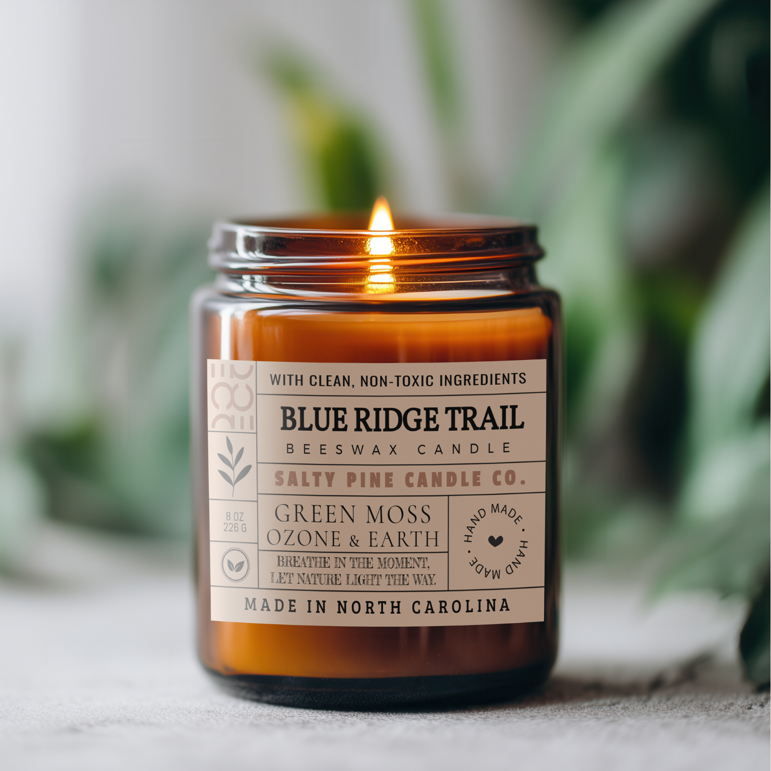 Blue Ridge Trail Beeswax Candle