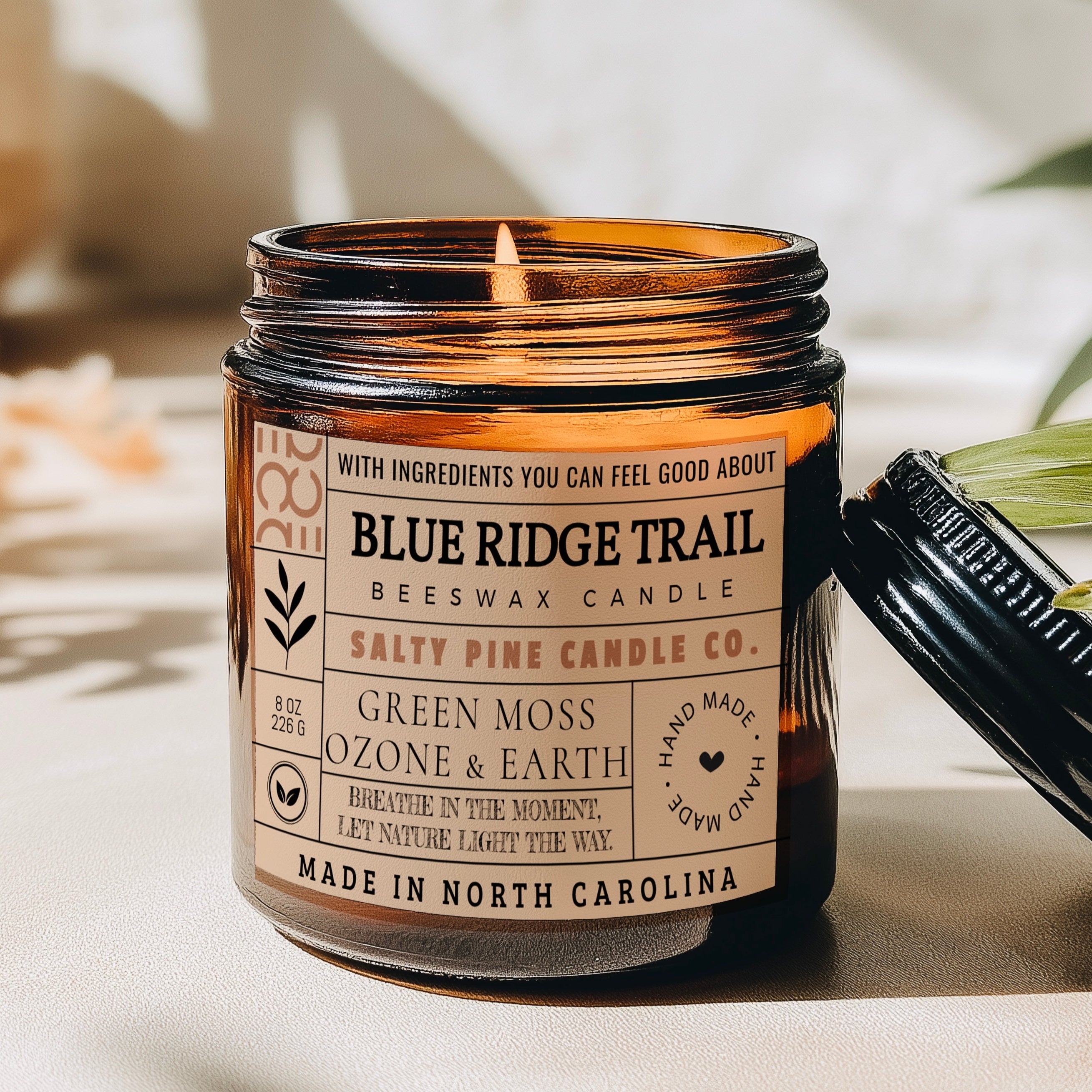 Blue Ridge Trail Beeswax Candle