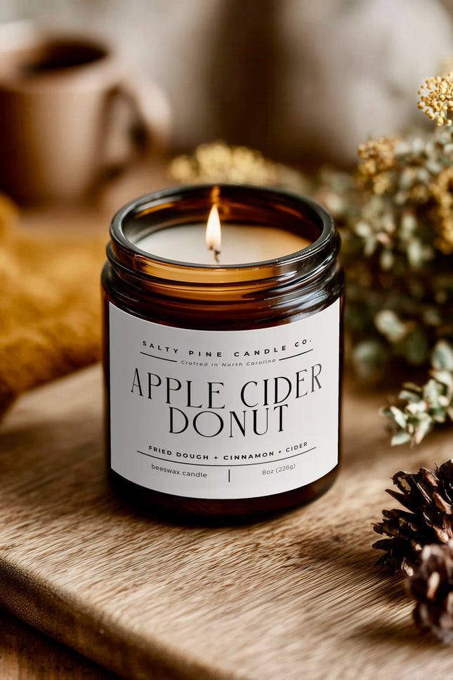 Apple Cider Donut Fall Beeswax Candle