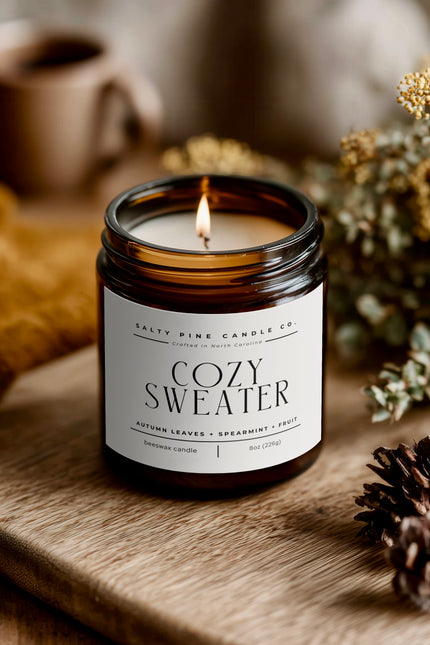 Cozy Sweater Fall Beeswax Candle