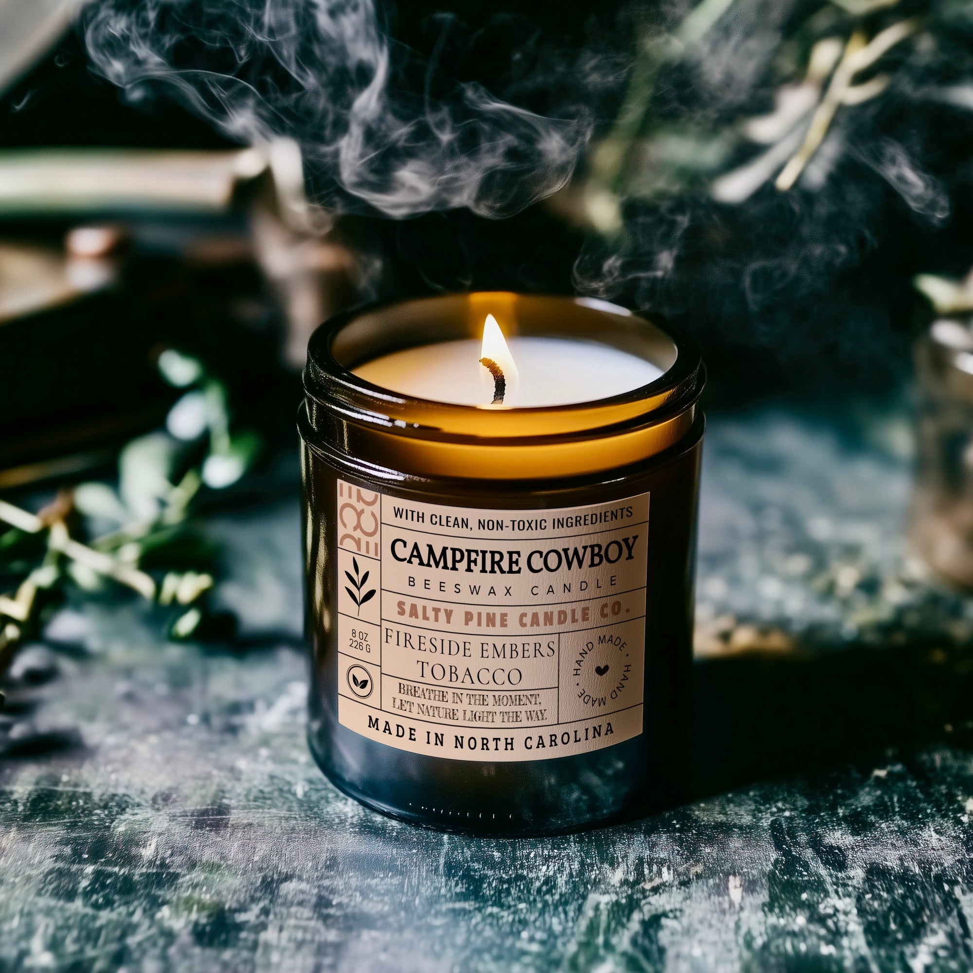 Campfire Cowboy Beeswax Candle