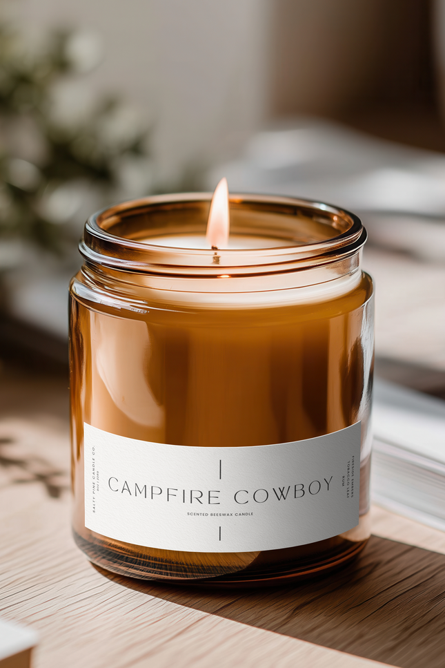 Campfire Cowboy Beeswax Candle