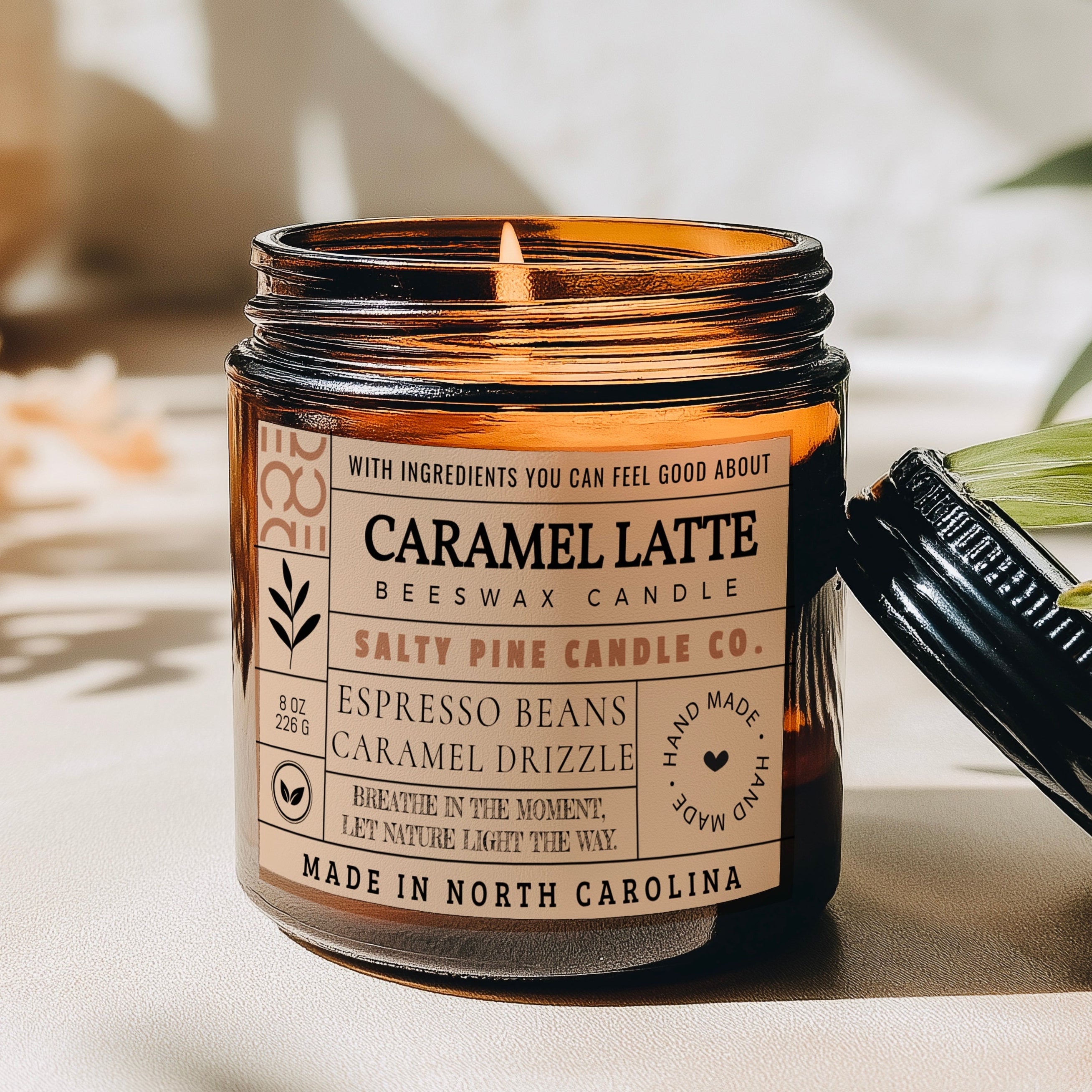 Caramel Latte Beeswax Candle