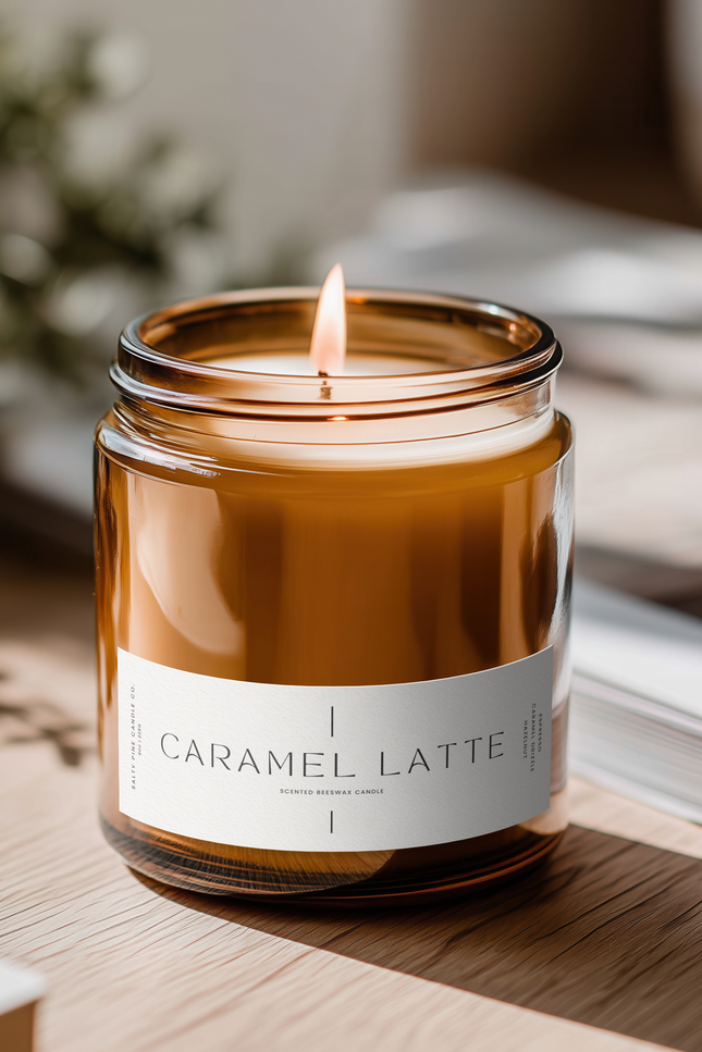 Caramel Latte Beeswax Candle