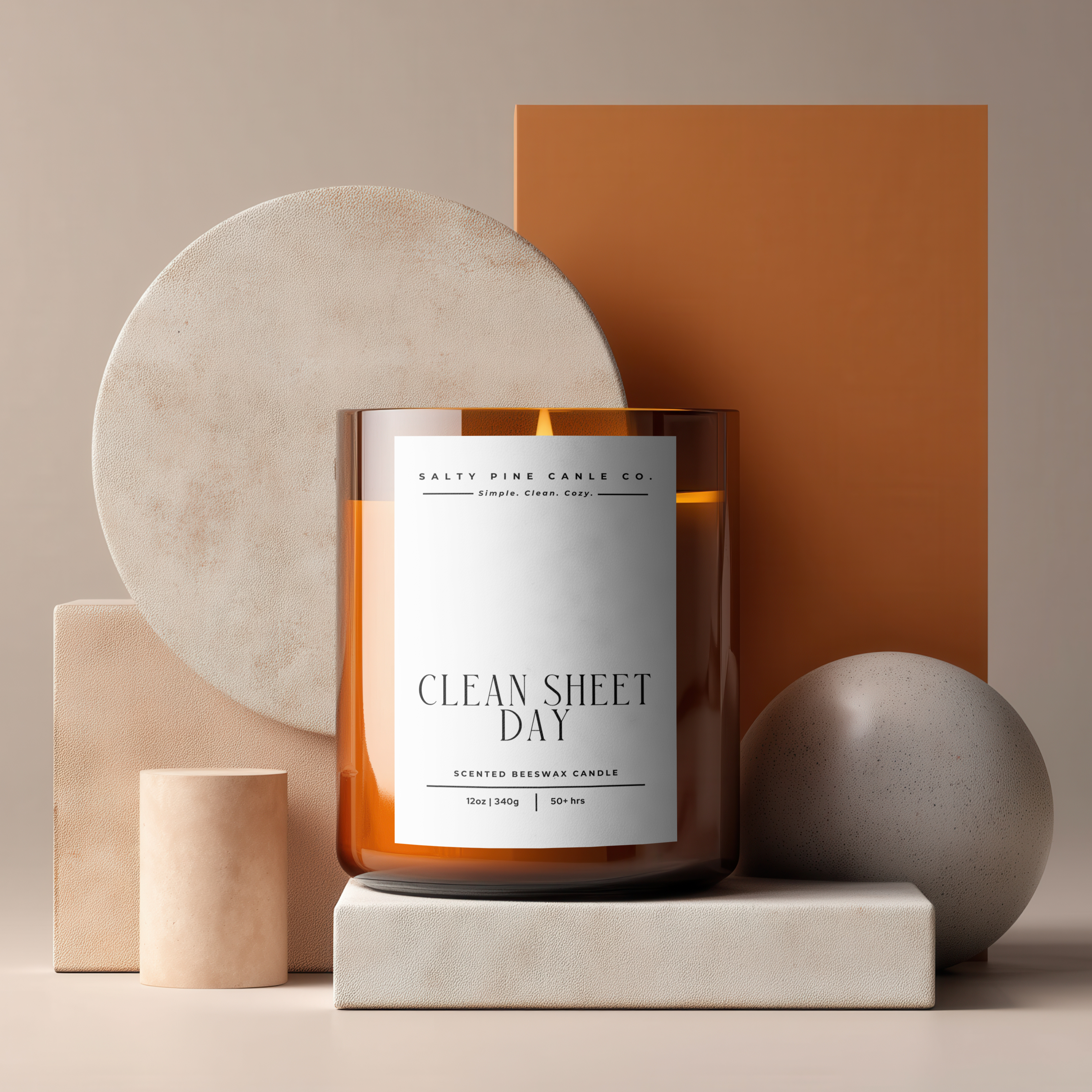 Clean Sheet Day Beeswax Candle - 12oz