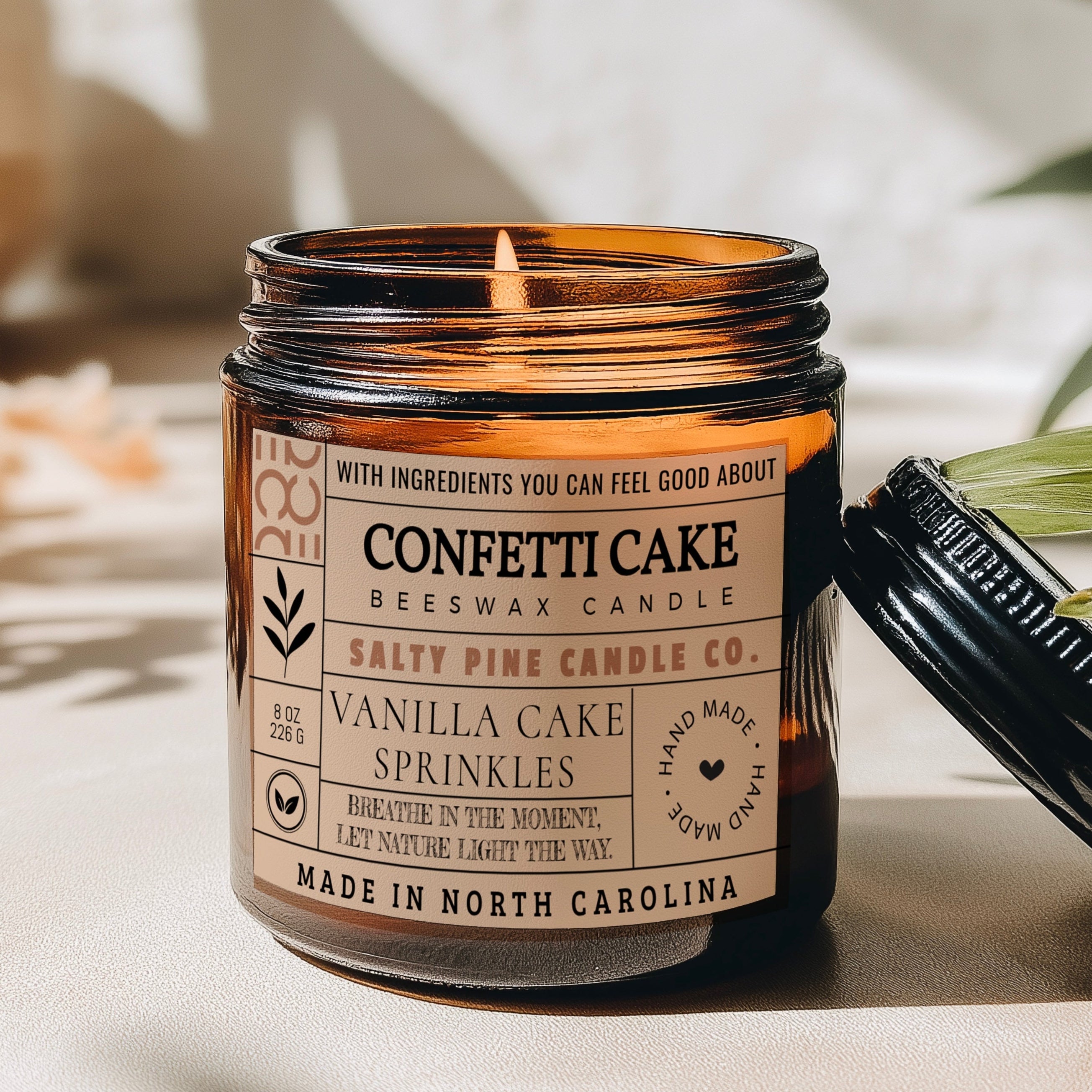 Confetti Cake Beeswax Candle