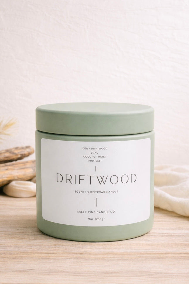 Driftwood - 9oz Beeswax Candle Tin