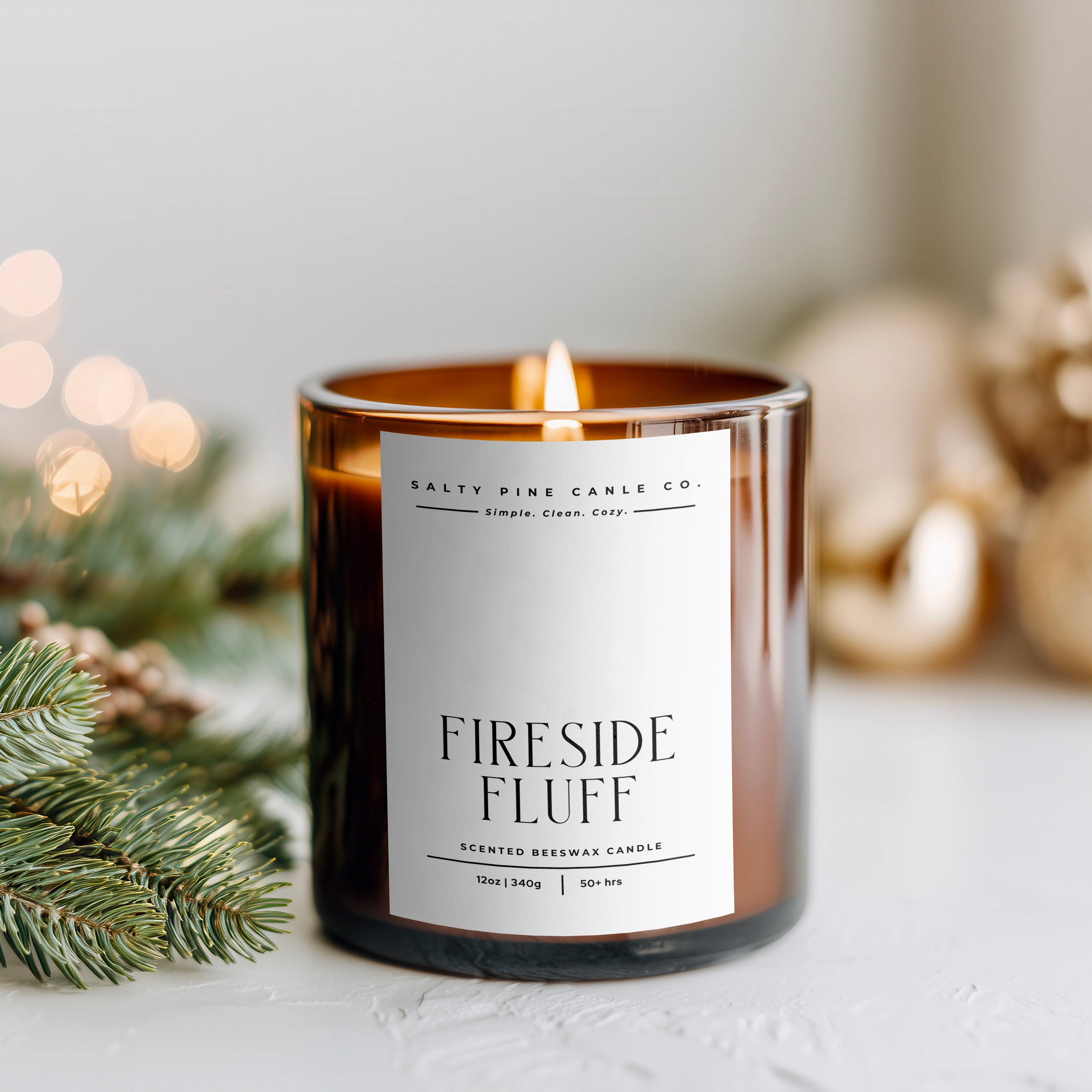 Fireside Fluff 12oz Fall Beeswax Candle