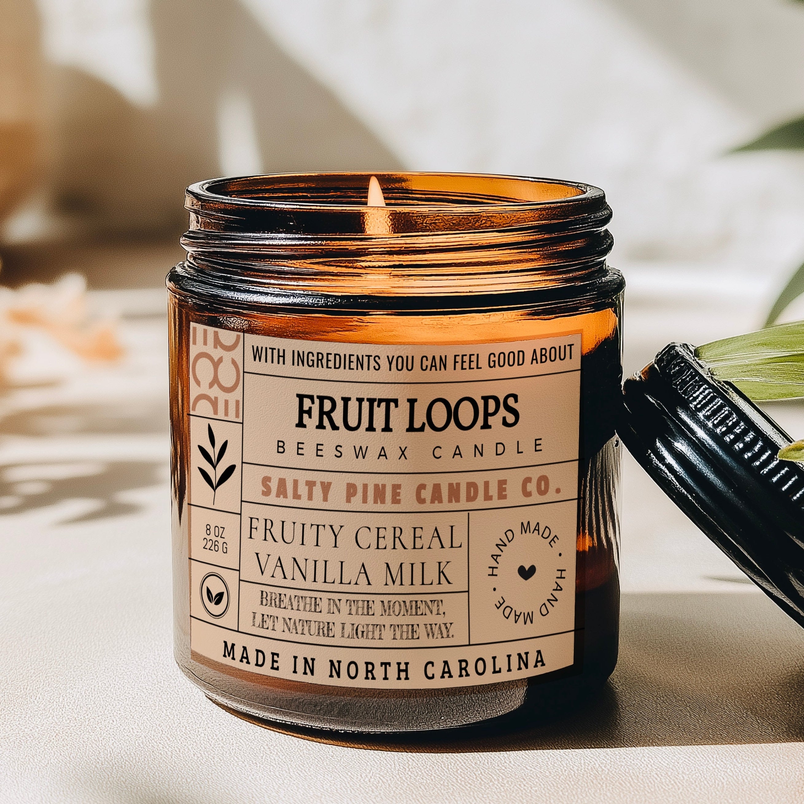 Fruit Loops Beeswax Candle
