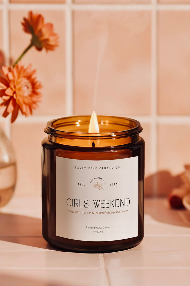 Girls' Weekend Beeswax Candle - 8oz