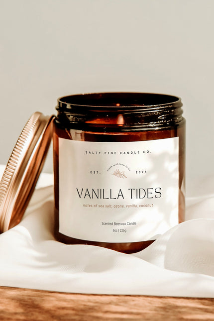 Vanilla Tides Beeswax Candle