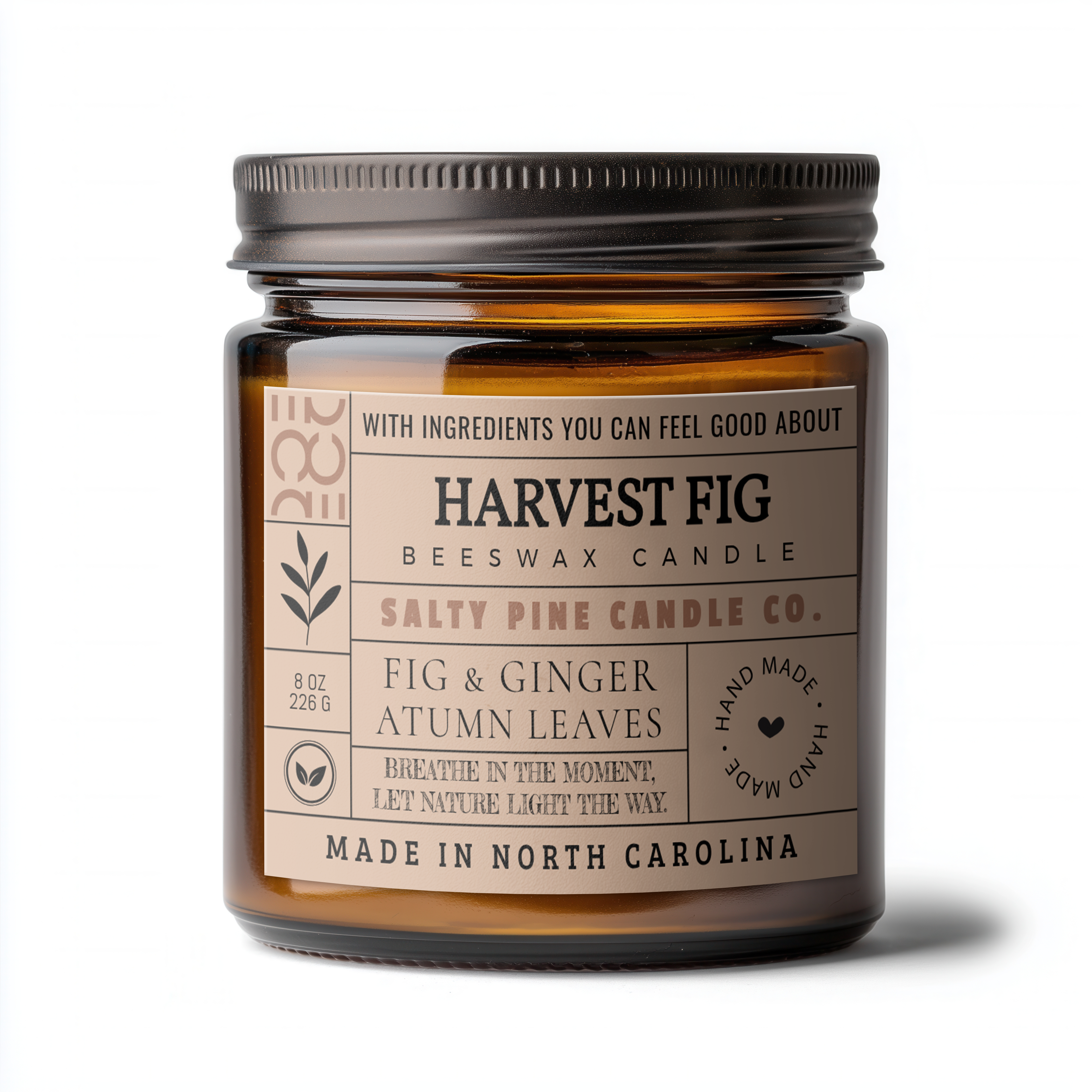 Harvest Fig Beeswax Candle