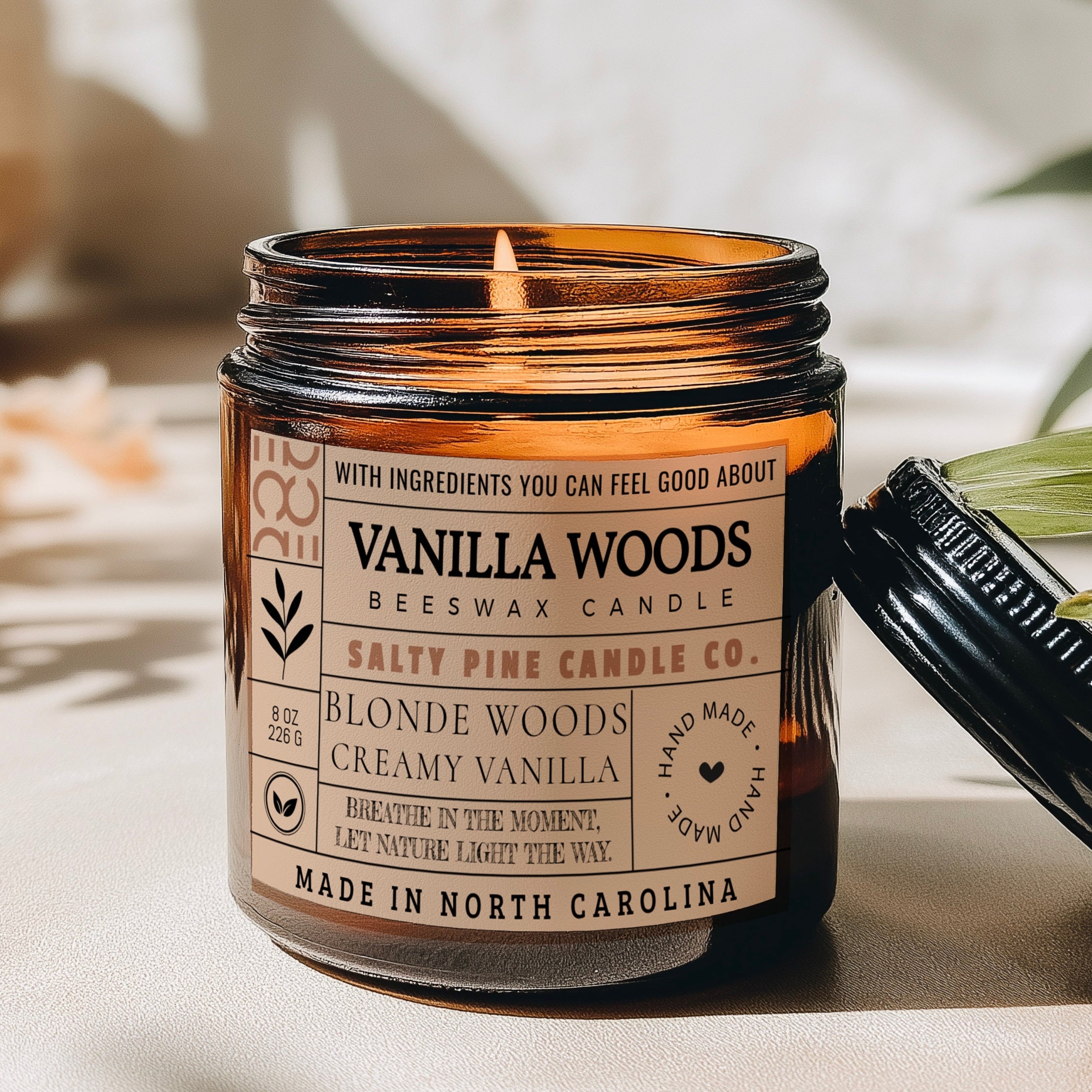 Vanilla Woods Beeswax Candle